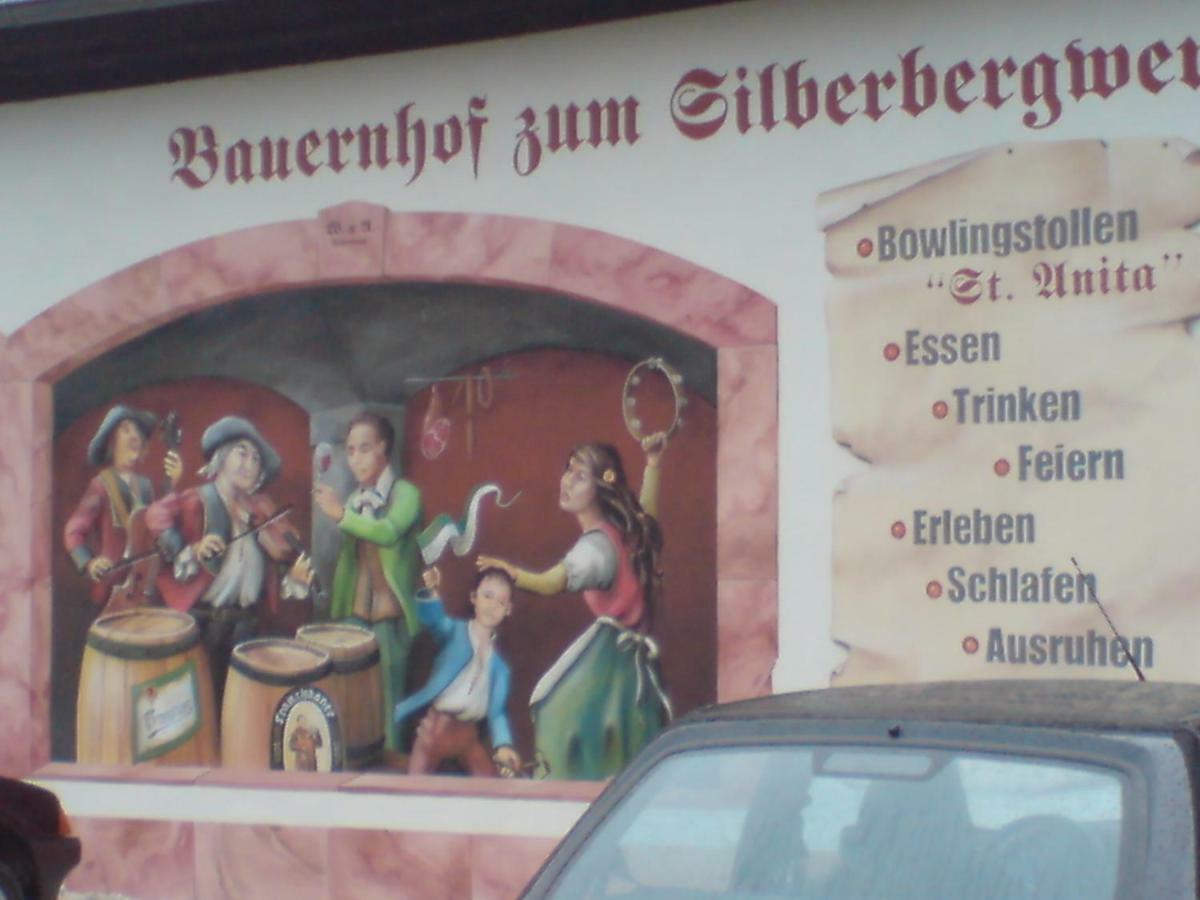 Restaurant & Pension "Bauernhof Zum Silberbergwerk" Limbach-Oberfrohna ภายนอก รูปภาพ