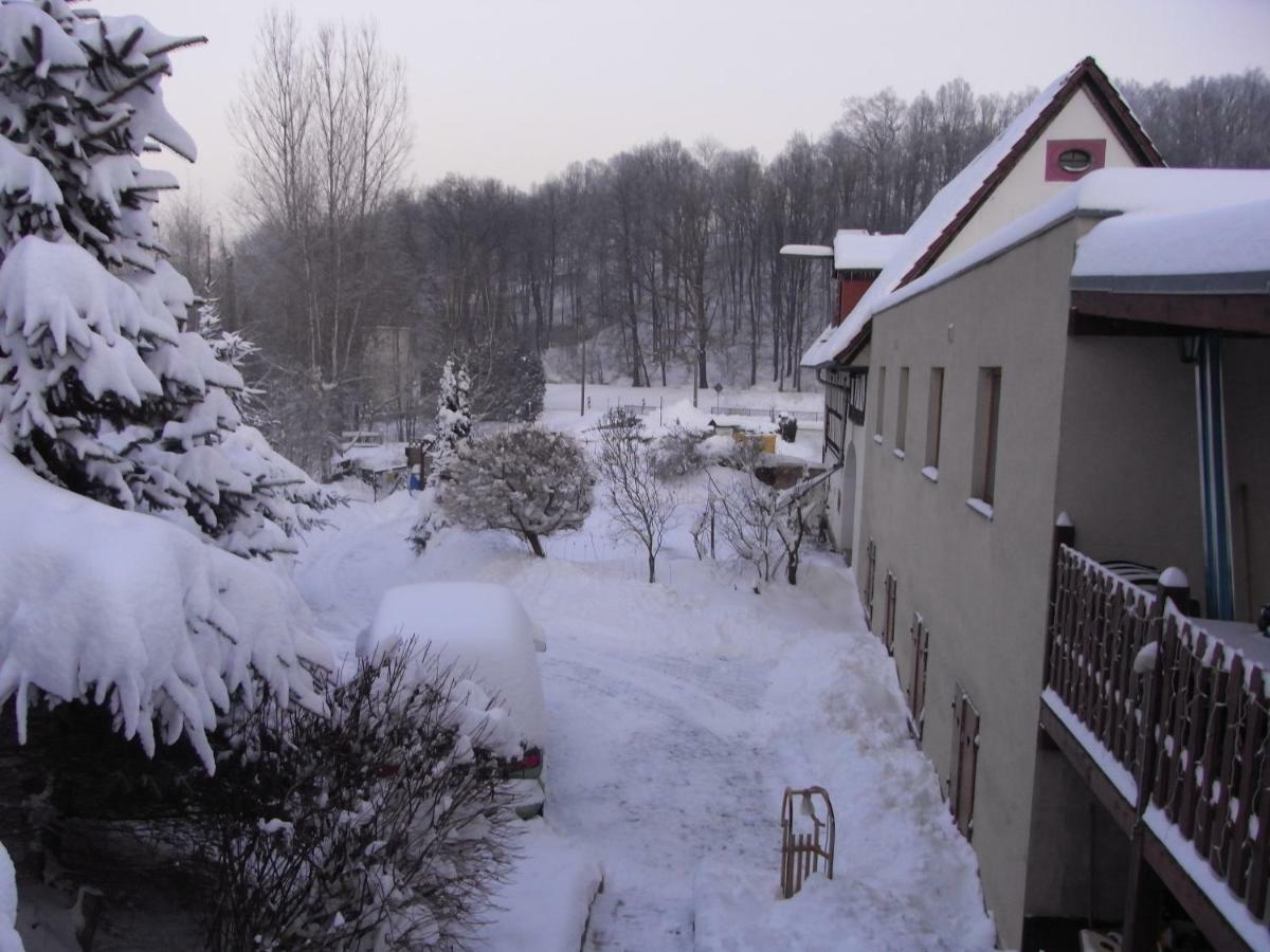 Restaurant & Pension "Bauernhof Zum Silberbergwerk" Limbach-Oberfrohna ภายนอก รูปภาพ
